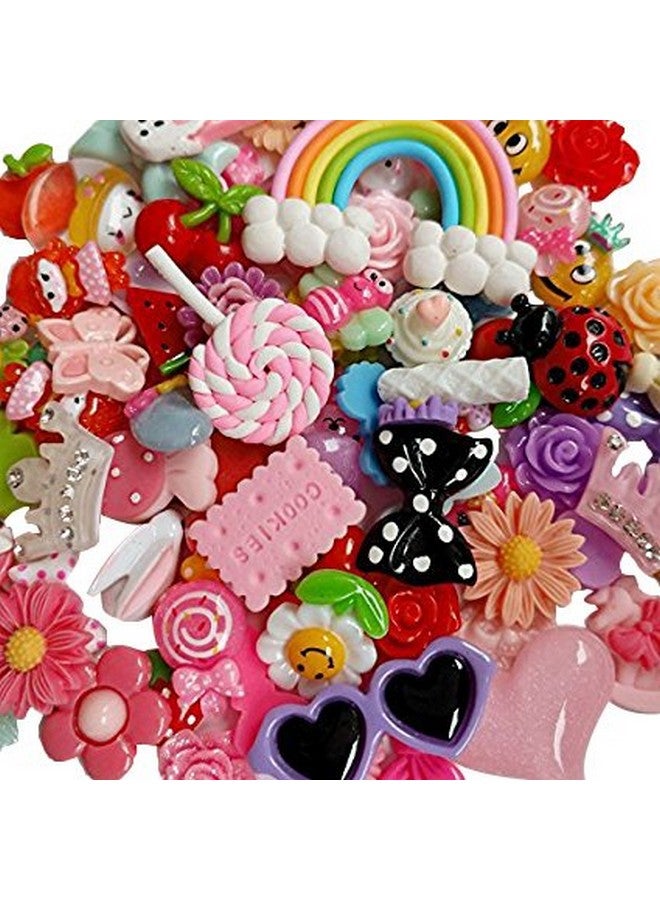 Chenkou Craft 50 قطعة مزيج مختلط عيد الفصح ديي فلات باك ريزين فلات باك لوازم سكرابوكينغ سلايم خرز للحرف اليدوية + 1 صندوق شفاف - Image 1