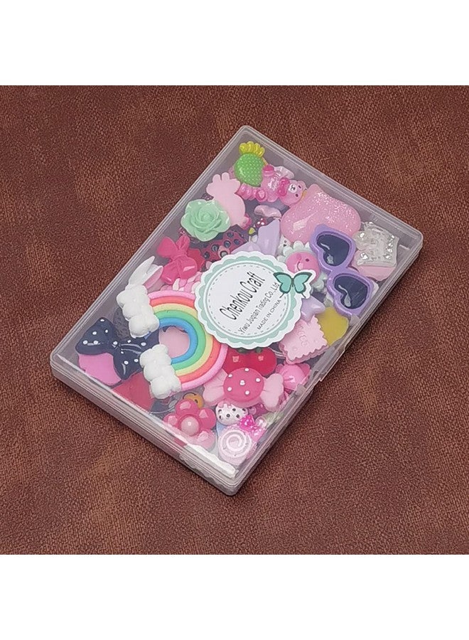 Chenkou Craft 50 قطعة مزيج مختلط عيد الفصح ديي فلات باك ريزين فلات باك لوازم سكرابوكينغ سلايم خرز للحرف اليدوية + 1 صندوق شفاف - Image 3