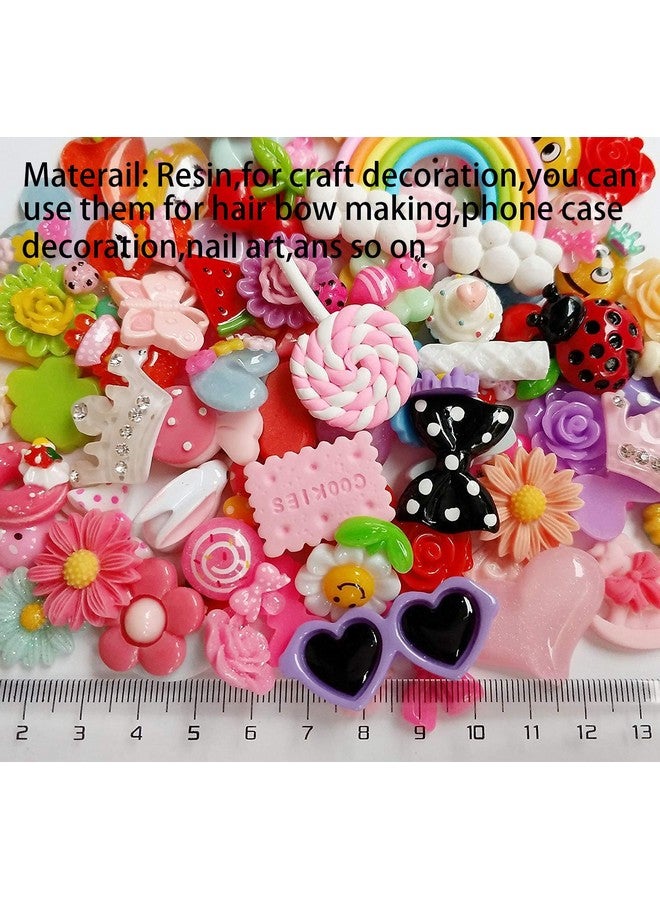 Chenkou Craft 50 قطعة مزيج مختلط عيد الفصح ديي فلات باك ريزين فلات باك لوازم سكرابوكينغ سلايم خرز للحرف اليدوية + 1 صندوق شفاف - Image 2