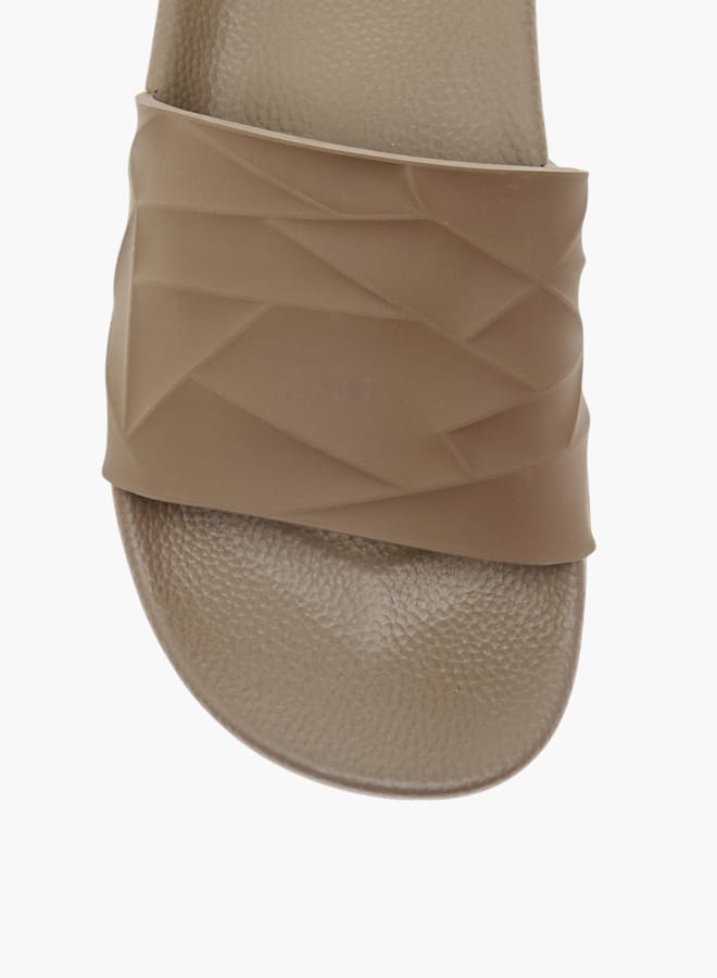 LBL by Shoexpress Men Textured Slip-On Slides - Image 3