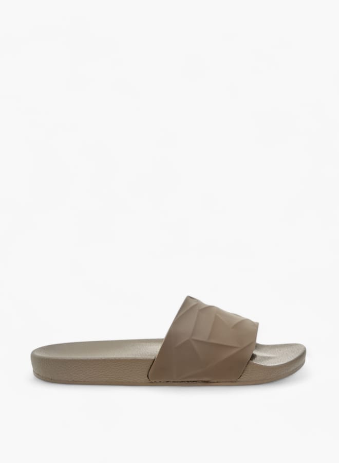 LBL by Shoexpress Men Textured Slip-On Slides - Image 1
