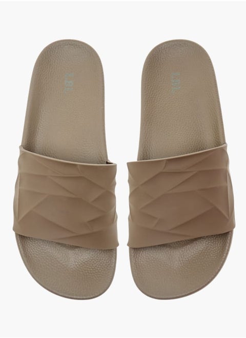 Men Textured Slip-On Slides