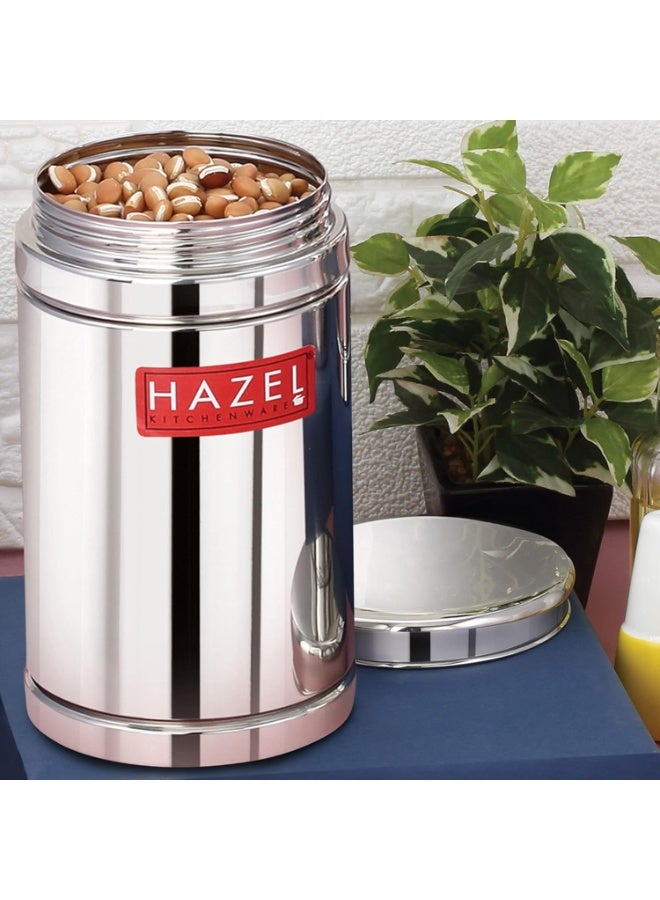 HAZEL Stainless Steel Container Set | 1800 ml Set of 5 Steel Container For Kitchen Storage Set | Air Tight Containers For Kitchen Storage | Ideal For Storing Rice, Cereal, Pulse, Snacks. - Image 2