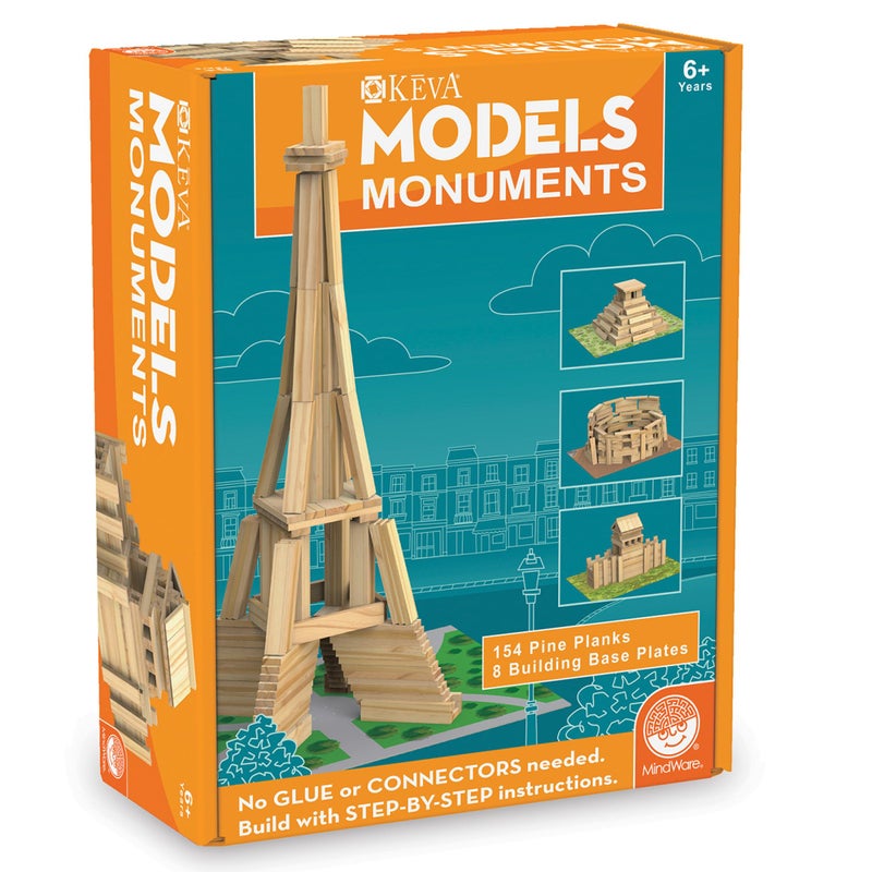 MindWare KEVA Models Monuments 154 Wooden Building Planks StepbyStep Instructions to Build Iconic World Landmarks - Image 3