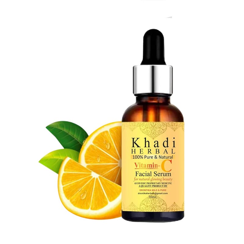Khadi Herbal Herbigiri Herbal Face Care Combo of Vitamin C and Retinol Face Serum  Natural Day and Night Serum for Glowing Skin Pigmentation  Dry Skin  30ml30ml Combo pack - Image 3