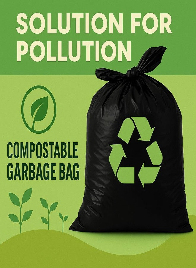 Zipouch Compostable Garbage Bags for Dustbin Bag (43 X 48 cms) 90 Bags (6 Packs) Dustbin Bag/Trash Bag For Dry & Wet Waste | Black Perforated Box for Easy Dispensing - Image 5