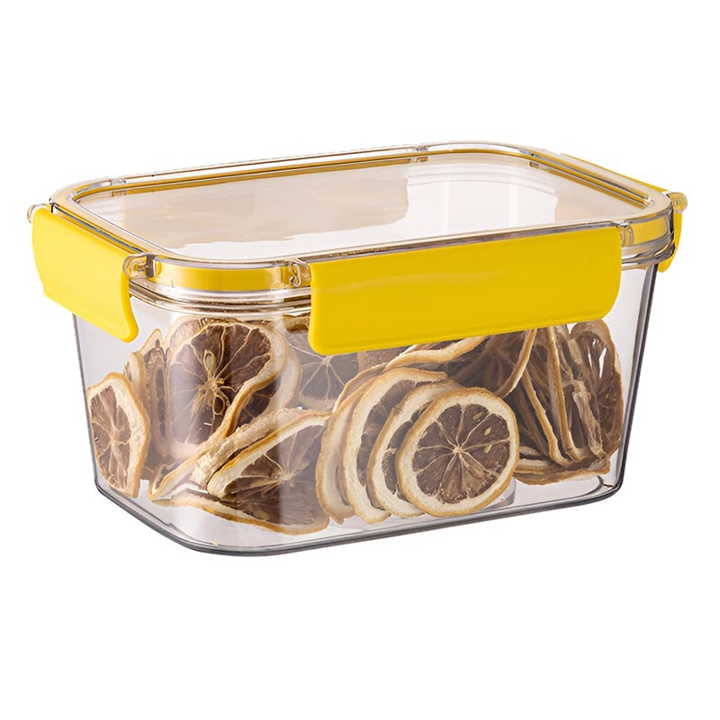 Genaric AREXOL Fridge Storage Bin 2.9 Liter Clear Flexible Plastic Container for Organizing Fruits, Veggies, Cheese and Snacks