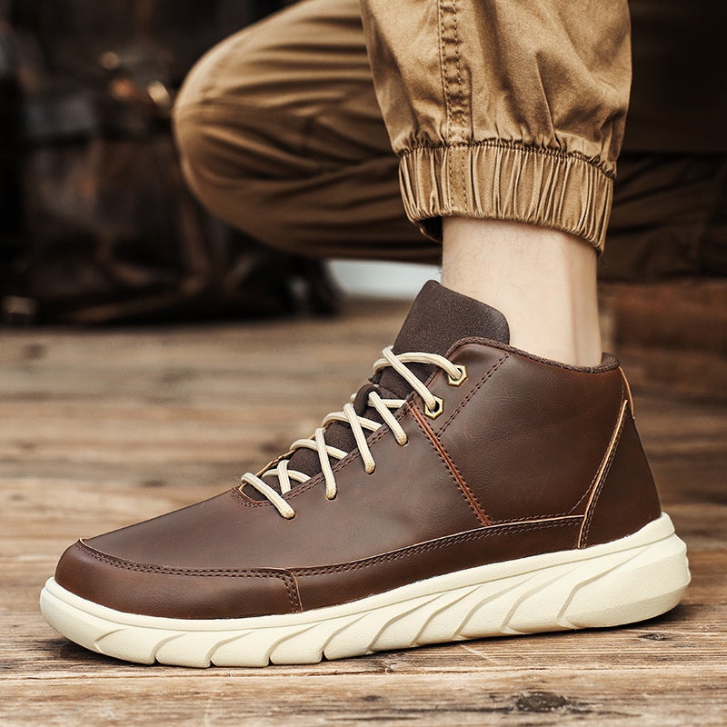 New Men'S Shoes, Retro Sports Rhubarb Boots, Men'S Work Shoes, Daily Casual Shoes, Outdoor Hiking Shoes - Image 1