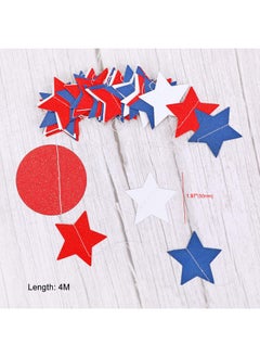 HOWAF 4Th Of July Decorations Red Blue White Usa American Flag Jute Burlap Banner Star Streamers For Independence Day 4Th Of July Labor Day Military Events Usa Theme Party  - Image 4