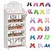 DoubleWood 1 Doll Shoes Rack 20 Pairs Doll Shoes Different Assorted Colors High Heel Shoes Doll Boots Flat Shoes Set Replacement for 115 inch Doll Doll Rack Shoes - Image 2