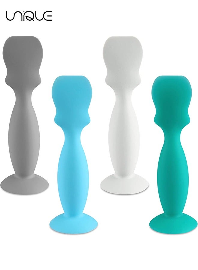 Unique 4 Pack Baby Diaper Cream Brush, for Diaper Rashes, Soft Flexible Silicone Brush Newborn and Baby Essentials, Gift Idea for Baby Shower and New Mom (Blue,Green,Gray,White)  - Image 1