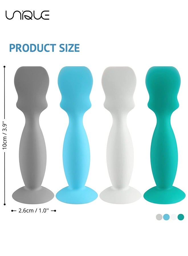 Unique 4 Pack Baby Diaper Cream Brush, for Diaper Rashes, Soft Flexible Silicone Brush Newborn and Baby Essentials, Gift Idea for Baby Shower and New Mom (Blue,Green,Gray,White)  - Image 2