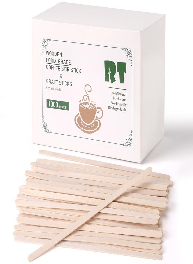RINKLE TRENDZ RT－Wooden coffee stirrer natural birch can be used for tea hot drinks and cold drinks the stirrer sticks 5.5"inch 1000 sticks packaging - Image 1