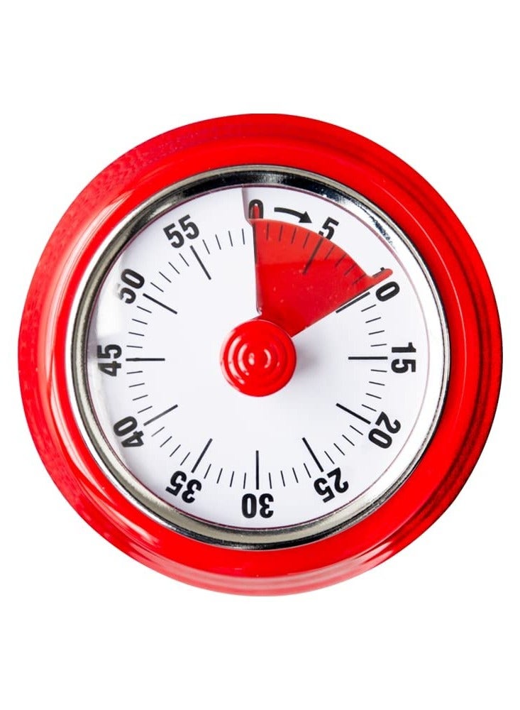 SYOSI Mechanical Kitchen Countdown Timer with Magnetic Back 60-Minute Visual Timer for Kids, Toddlers, Teachers, Time Management Tool for Classroom, Study (Red)  - Image 2