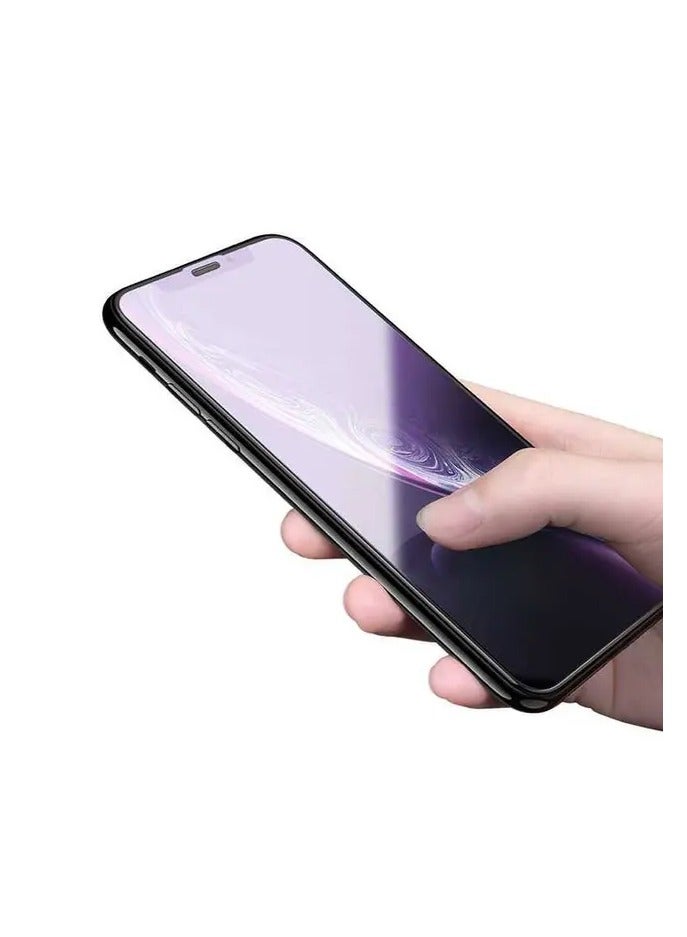 ديفيا زجاج مقوى كامل الشاشة مضاد للأشعة الزرقاء من سلسلة Van لهاتف iPhone 6.5 - أسود - Image 1