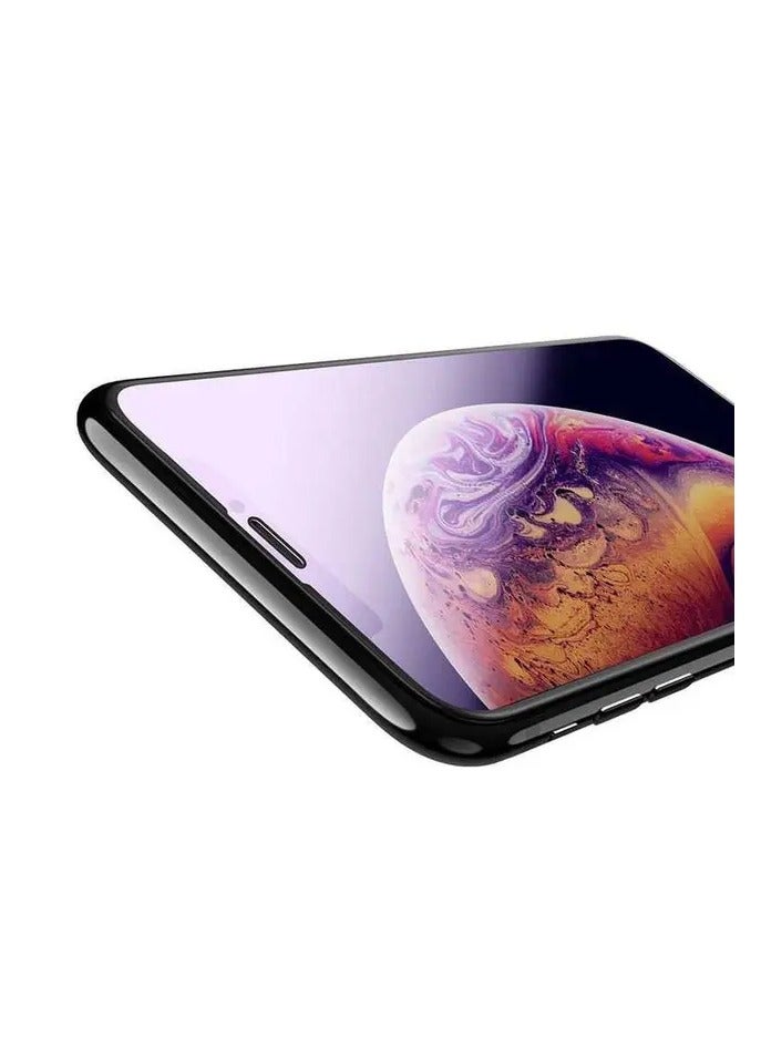 ديفيا زجاج مقوى كامل الشاشة مضاد للأشعة الزرقاء من سلسلة Van لهاتف iPhone 6.5 - أسود - Image 3