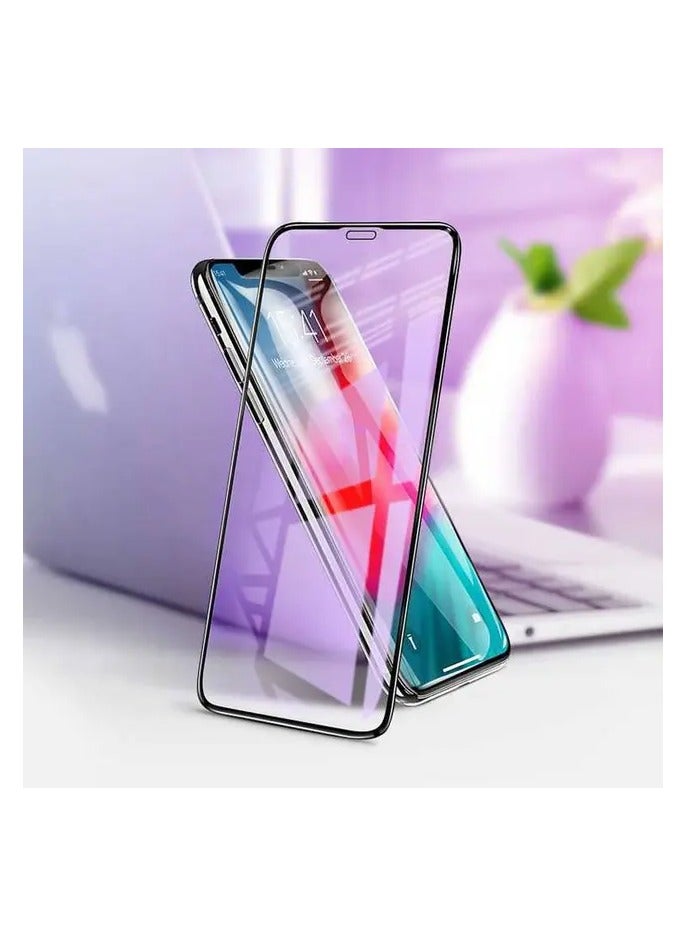 ديفيا زجاج مقوى كامل الشاشة مضاد للأشعة الزرقاء من سلسلة Van لهاتف iPhone 6.5 - أسود - Image 4