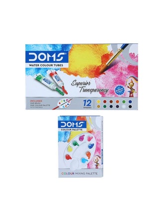 12 Shades Water Color Tube Set Easy To Intermix & Recreate Vivid Shades Creates Transparent & Translucent Effect On Any Watercolor Surfaces Free Brush & Pallete Pack Of 4 - pzsku/ZA9C75120DE8C67DFF3D9Z/45/_/1706719883/9957115d-8196-4c68-85bf-4decaa56e1ad