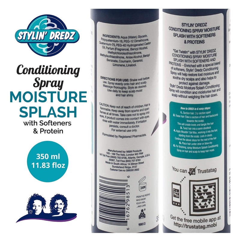 Stylin Dredz رذاذ ترطيب الشعر المجعد ورذاذ مرطب الضفائر - 350 مل - Image 2