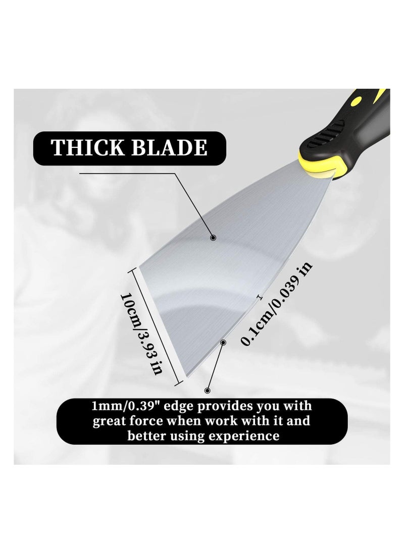 LOWHAT Kitchen Scraper Metal Scraper Baking Knife For Cutting Mincing Scraping Chamber Large Rubber Handle Give You Comfortable Edge  - Image 4