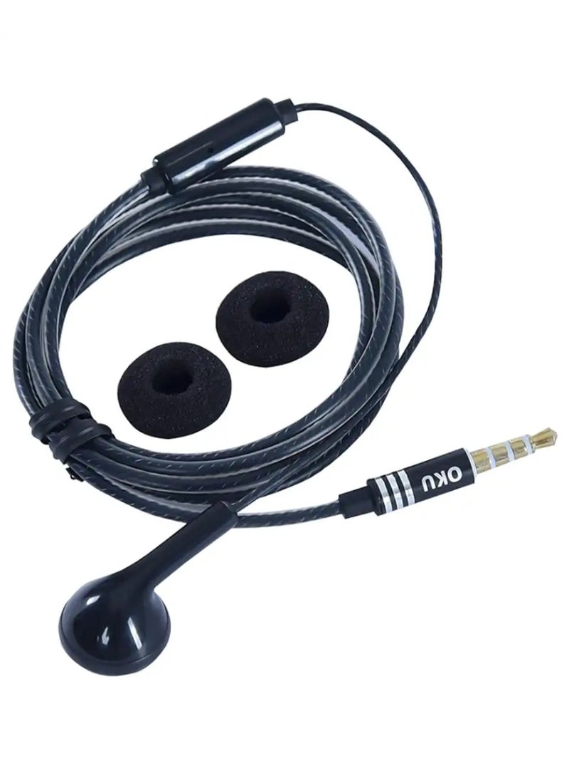 OKU Concentrate OKU OKU-01 Universal Premium Mono Headset 3.5mm Compatible with Smartphones – Black - Image 1