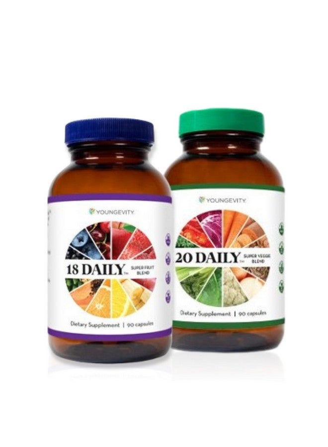 Youngevity 18 Daily Super Fruit Blend & 20 Daily Super Veggie Blend - Image 1