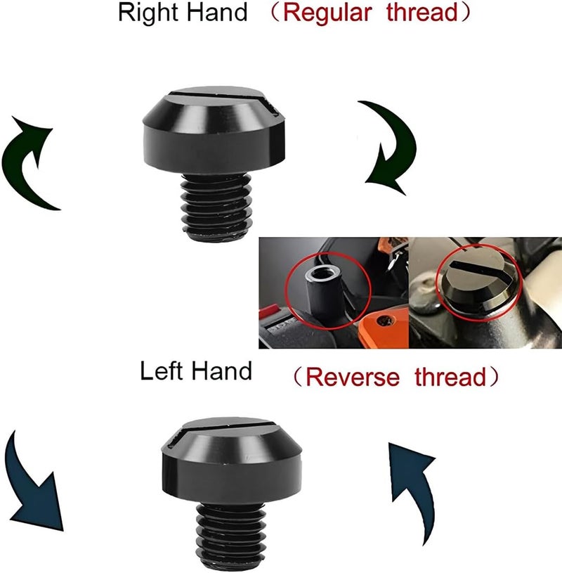zipelo Motorcycle Mirror Screw Plugs - 2 Pcs Set - Image 3