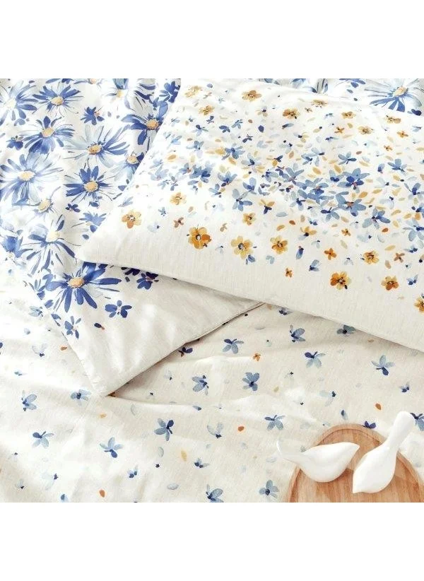 Taç Caroline Ranforce Double Duvet Cover Set Blue