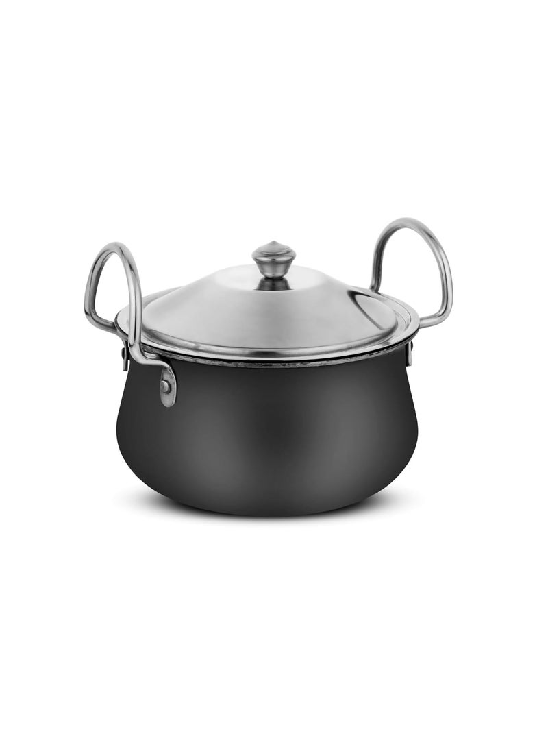 Incrizma Incrizma Iron Biryani Pot with S.Steel Cover, Iron Stovetop Pot and Pan with Lid, The Best Handmade Cookware Set Cooktop Safe for Biryani, Pulao, Curries and Stews, Khichdi, One-Pot Chicken (2000 ml)  - Image 1