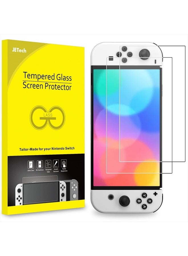Jetech Screen Protector Compatible with Nintendo Switch (OLED Model) 7-Inch 2021 Release, Tempered Glass Film, 2-Pack - Image 1