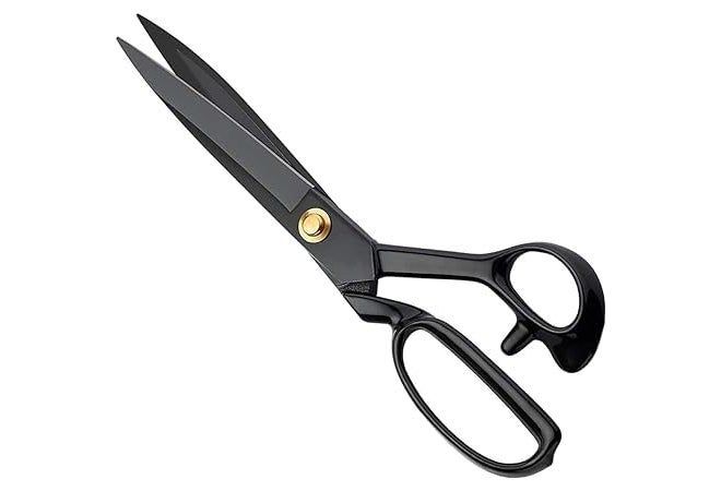 GEMSY YDL Black Blade Scissors for Cloth Cutting, Best Professional Stainless Steel Fabric Sewing Rubber Handle Scissor for Tailoring, Stiching, Craft, Vegetable, Machine Shear for Tailor (11) - Image 3