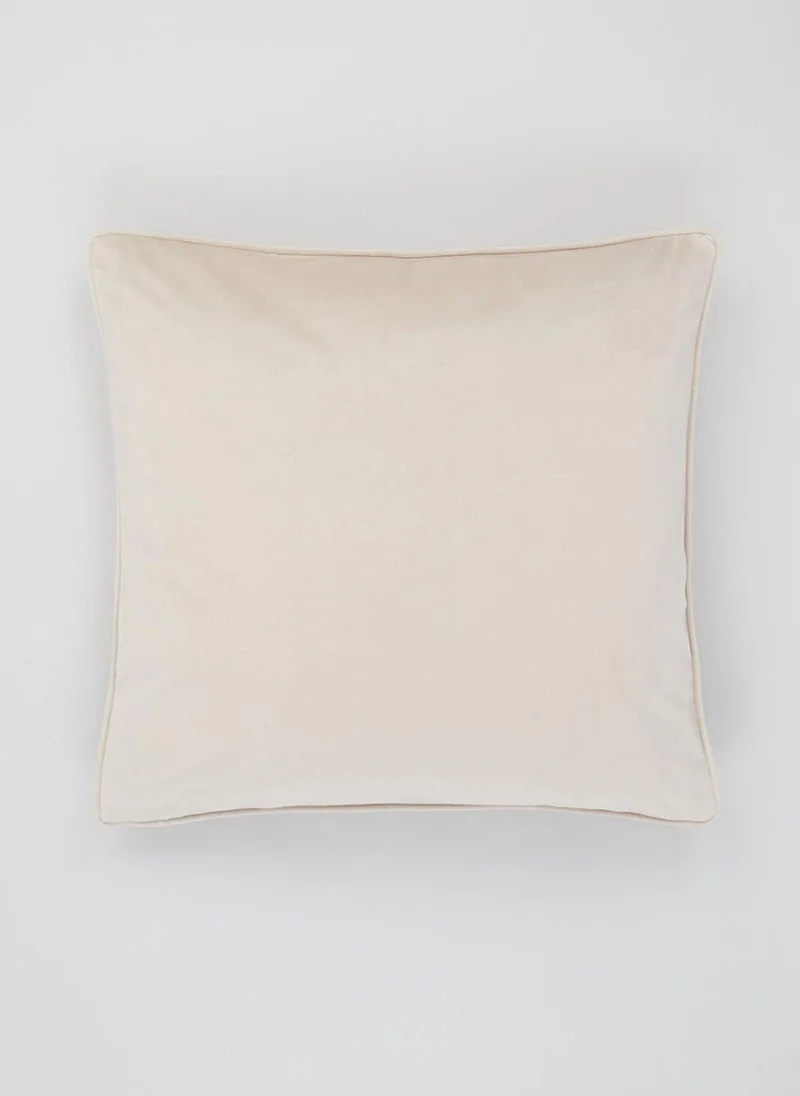 Matalan Cream Large Velvet Cushion (55cm x 55cm)