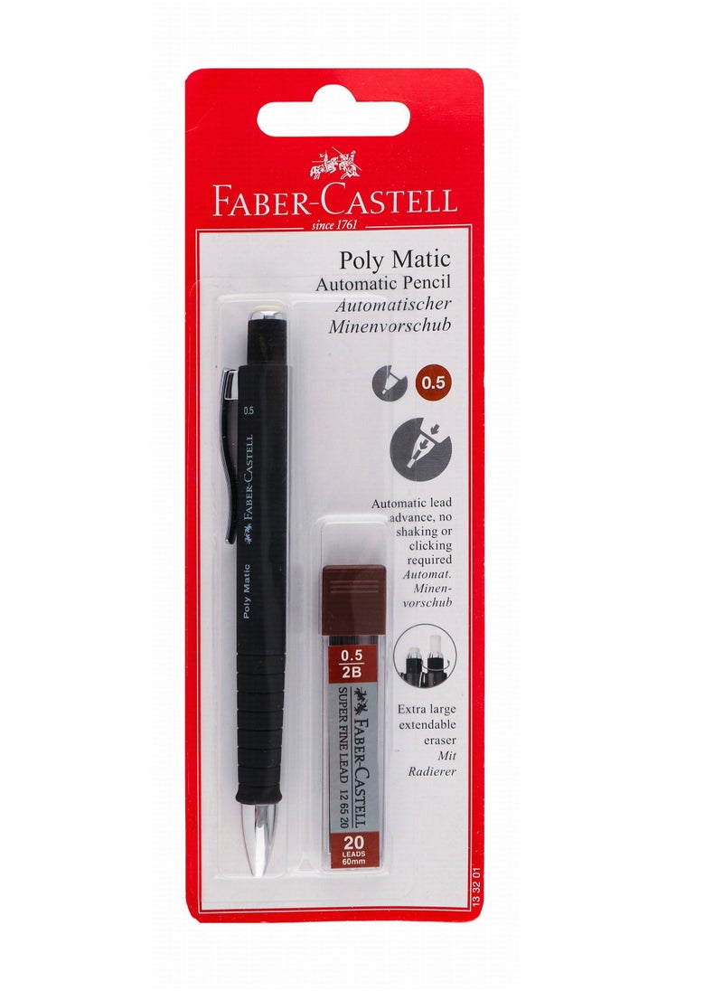 FABER-CASTELL - Poly Matic Automatic Mechanical Pencil 0.5mm With A Pack Of Leads - Image 1