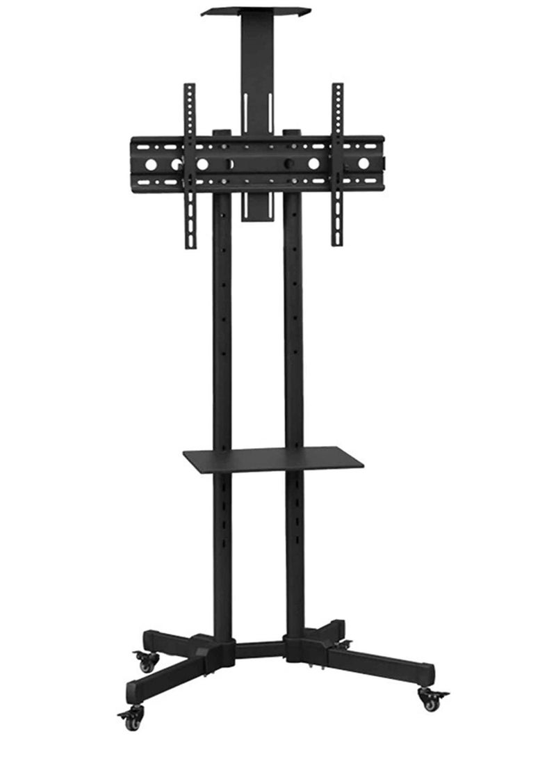 Moible TV Mount Stand Cart Trolley with Wheels, TV Stand Cart Mobile, Height Ajustable TV Stand Mount for 32"-65" HDR & LCD TV Screens - Image 1