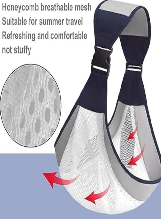 RGkJAS Adjustable Ergonomic Baby Carrier Sling Wrap with Breathable 3D Mesh - for Newborns to Toddlers Sling with Thick Shoulder Straps for Maximum Support for Active Parents and On-The-Go Lifestyle - Image 5