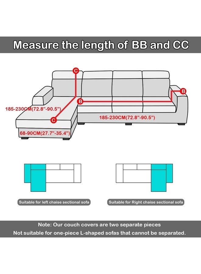Lukzer غطاء أريكة على شكل L من لوكزر مصنوع من البوليستر والإسباندكس لأثاث غرفة المعيشة، غطاء مرن للأرائك والمزيد (الجانب الأيسر، تصميم جذع أسود) - Image 5
