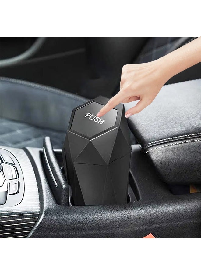 Small Car Trash Can With Push Lid Trash Can For Car Console Comes With Trash Bag With Aromatherapy Block Waterproof Car Accessories For Cars, Trucks, Suv,Home,Office - Image 1