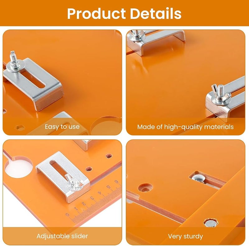ELEPHANTBOAT® Universal Adjustable Bakelite Cutting Guide with 5mm Engineering Plastic, Compatible for 4"/5" Circular Saws, Precise Scale Markings, 28x15cm Woodworking Tool Accessory - Image 5