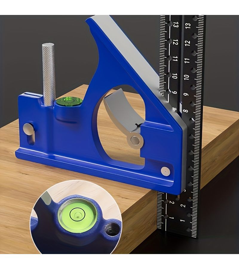 Precision Right Angle Ruler 45 90 Degree Marking Gauge Woodworking Tool - Image 2
