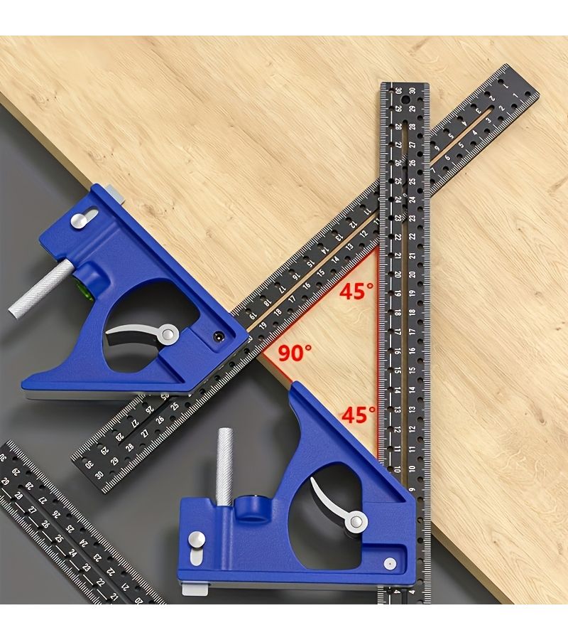 Precision Right Angle Ruler 45 90 Degree Marking Gauge Woodworking Tool - Image 4