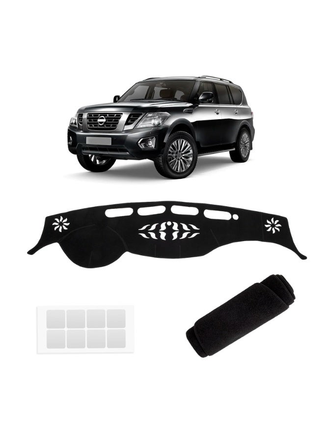 FETUSI Dashboard Cover Mat Compatible with Nissan Patrol Y62 2014-2021 Accessories Dash Cover Non-Slip Dash Mat Sunshade Anti-Glare Protector - Image 1