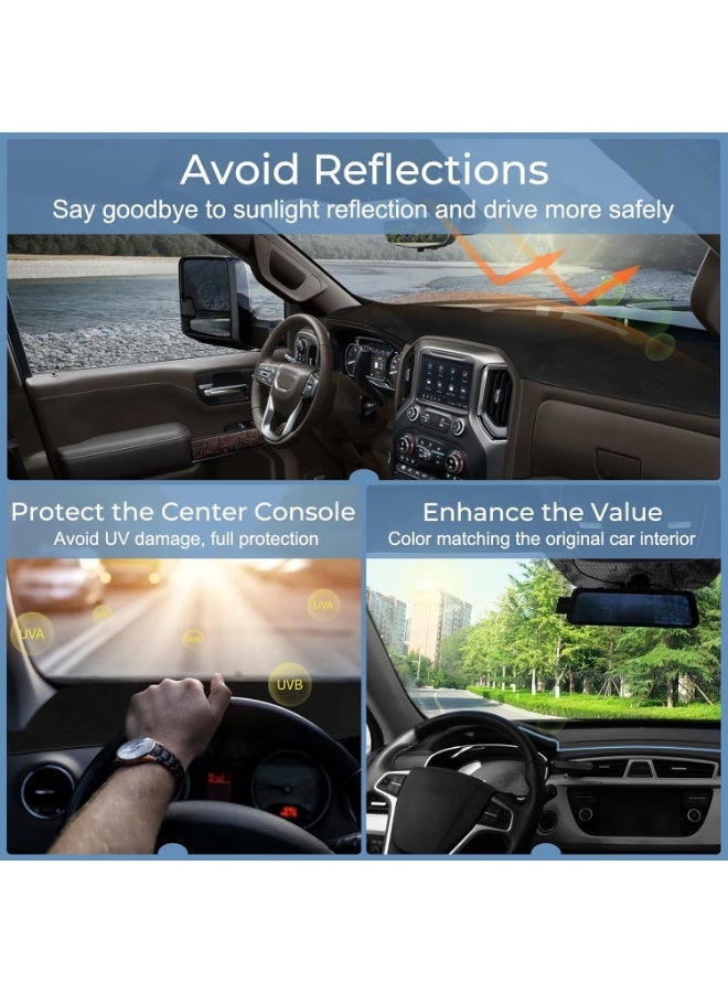 FETUSI Dashboard Cover Mat Compatible with Nissan Patrol Y62 2014-2021 Accessories Dash Cover Non-Slip Dash Mat Sunshade Anti-Glare Protector - Image 2