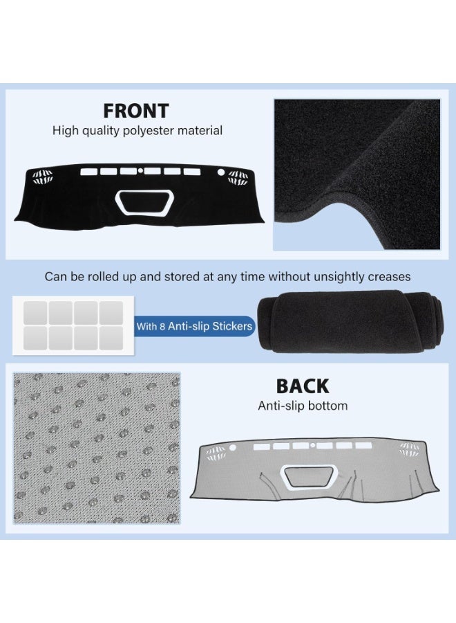 FETUSI Dashboard Cover Mat Compatible with Nissan Patrol Y62 2014-2021 Accessories Dash Cover Non-Slip Dash Mat Sunshade Anti-Glare Protector - Image 3