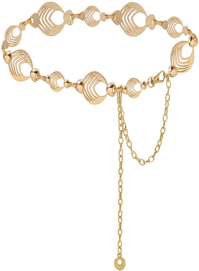 BAOKELAN Chain Belts for Women Metal Waist Chain Chunky Belly Chain for Dresses Gold C 120CM - Image 1