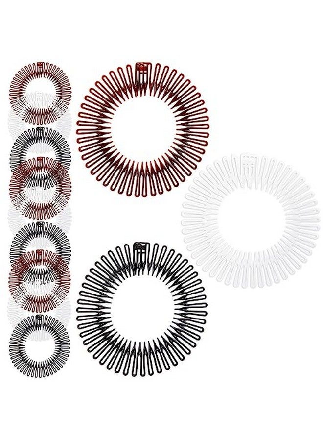 Glamlily 12 Pack 90S Zig Zag Style Circle Headbands With Teeth For Women'S Hair Accessories (3 Assorted Colors) - Image 1