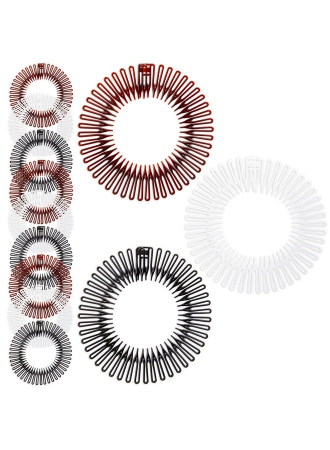 Glamlily 12 Pack 90S Zig Zag Style Circle Headbands With Teeth For Women'S Hair Accessories (3 Assorted Colors) - Image 2