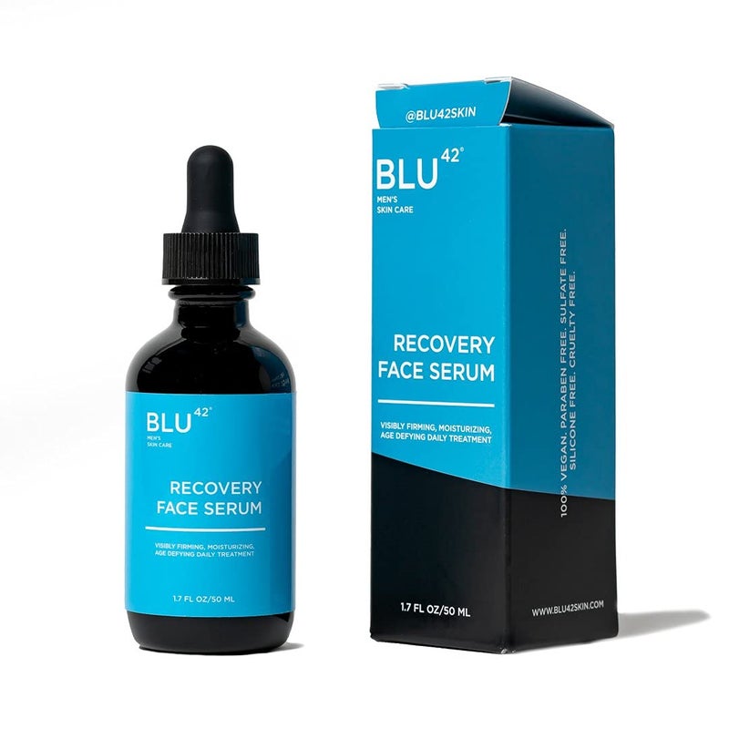 Blu42 Mens Recovery Face Serum  AntiAging Hydrating for most skin types  50ml