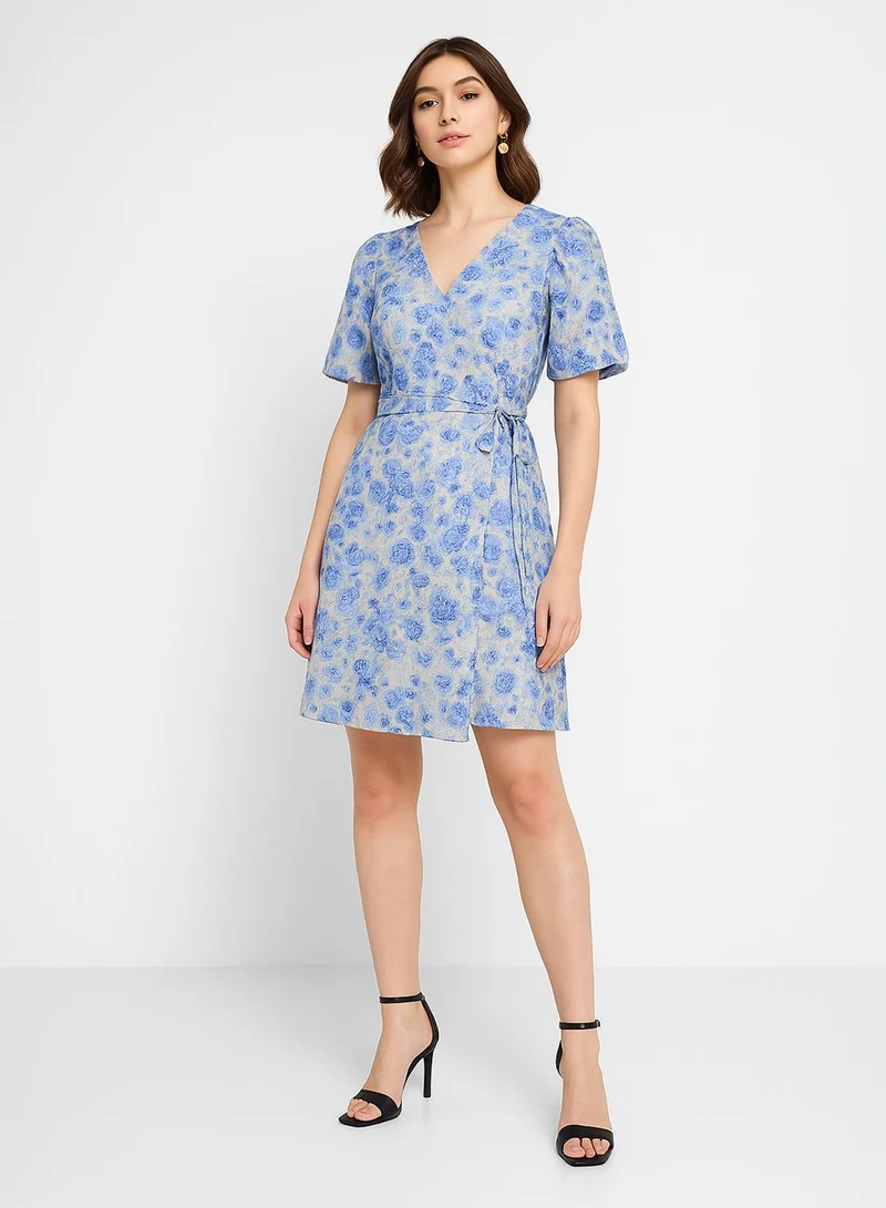 YAS Floral Wrap Dress