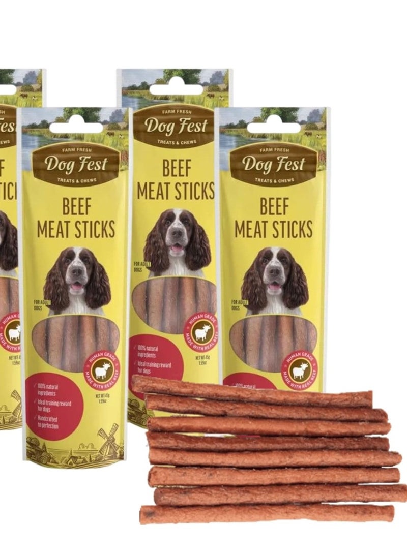 Dog Fest - Dog Fest Beef Meat Sticks for Adult Dogs Dog Treats 45g - Image 1