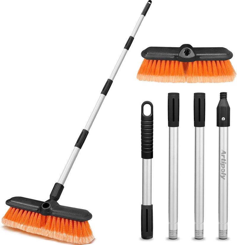 ARTIPOLY 65" Car Wash Brush with Long Handle and 10" Soft Cleaning Brush - Image 1